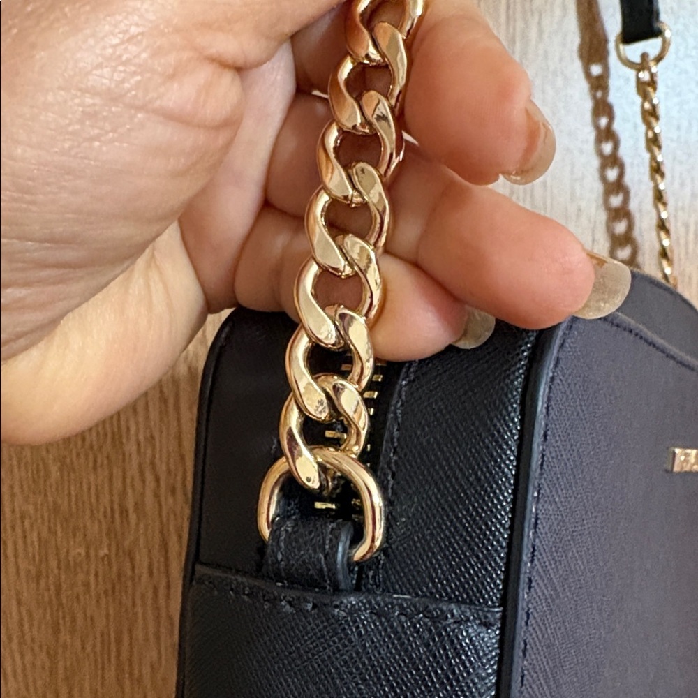 Michael Kors Black and Gold Crossbody Bag - Picture 7 of 9